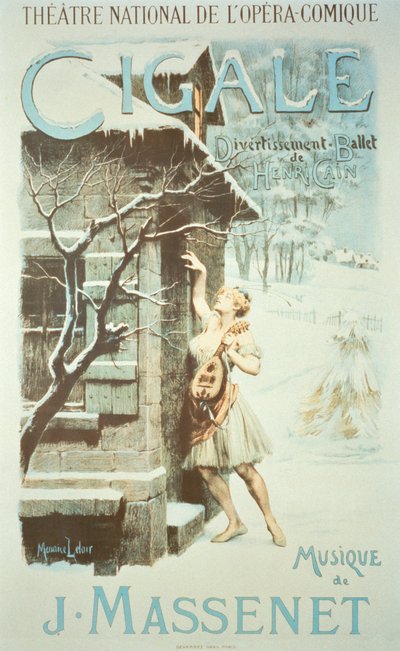 Cigale, ballet af Jules Massenet koreograferet af Henri Cain på Theatre Nationale de lOpera Comique af Maurice Leloir